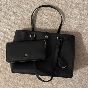 women's tory burch tote bag & wallet set!